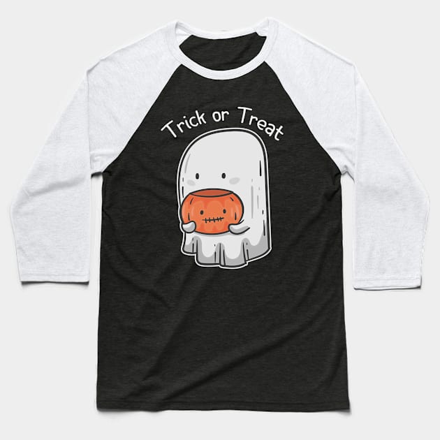 Trick or treat Baseball T-Shirt by ArtStopCreative